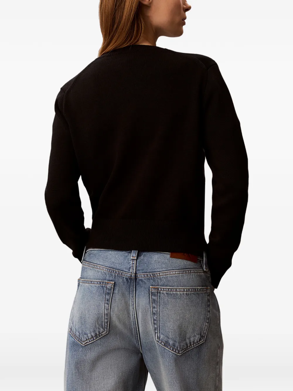 Calvin Klein Trui met geborduurd logo Zwart