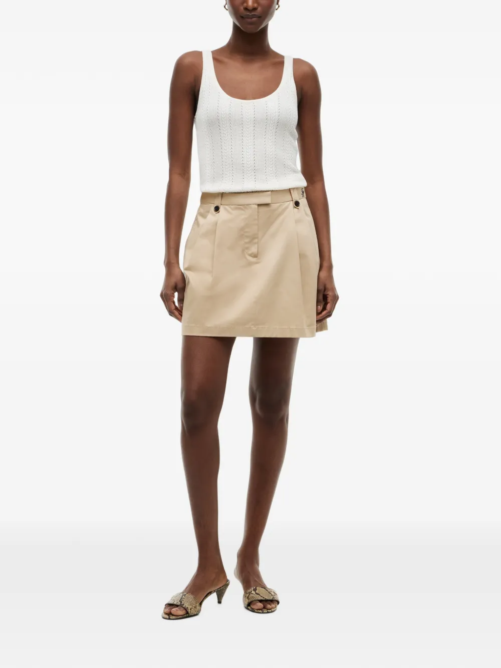 Tommy Hilfiger Mini-rok met borduurwerk Beige