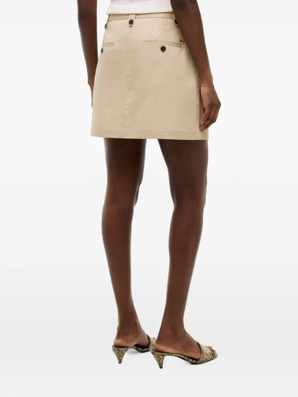 Tommy Hilfiger Mini-rok met borduurwerk Beige