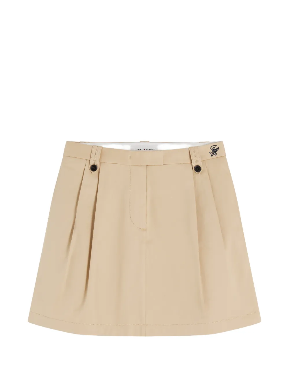 Tommy Hilfiger pleated embroidered mini skirt - Nude