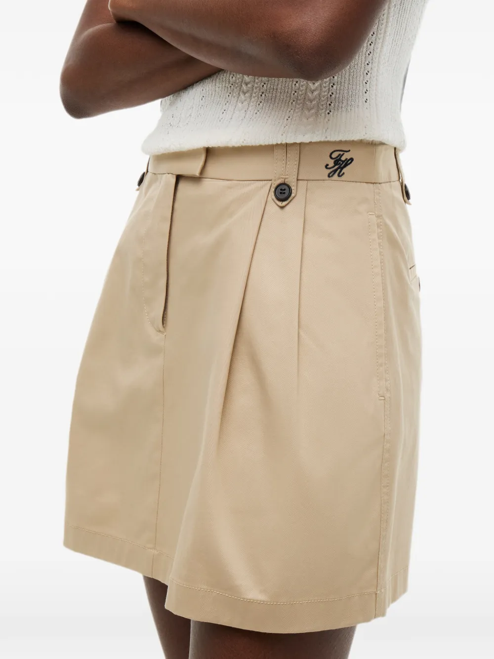 Tommy Hilfiger Mini-rok met borduurwerk Beige