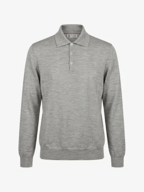 Brunello Cucinelli button-placket polo-collar sweater