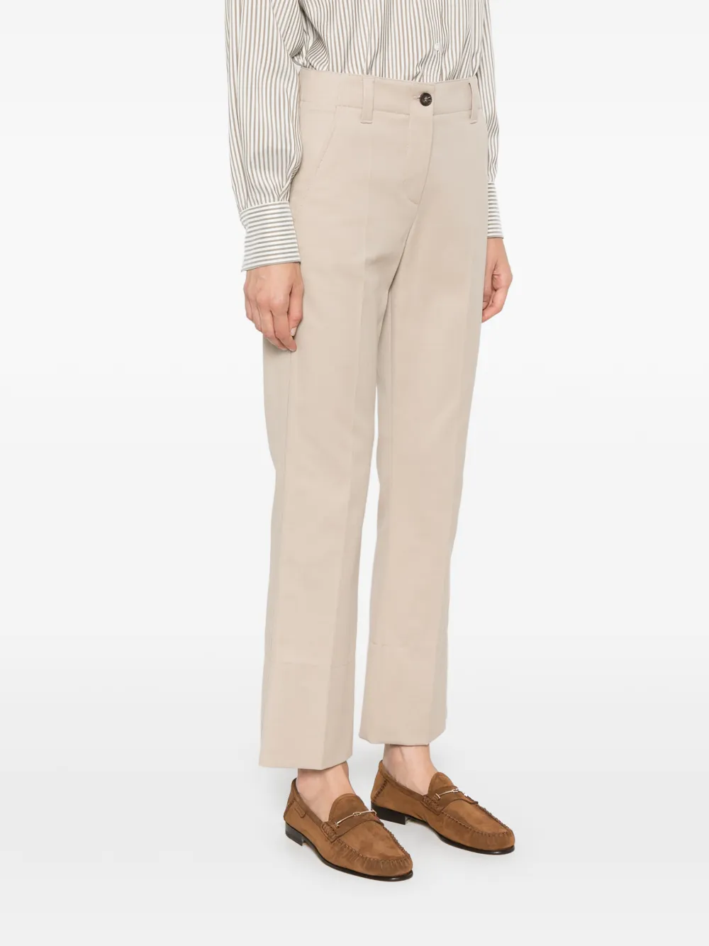 Brunello Cucinelli Straight plooibroek Beige