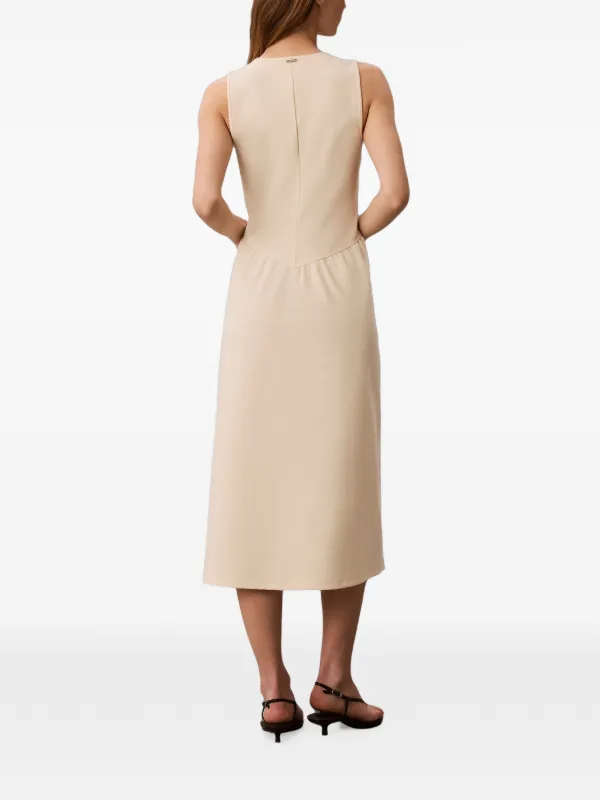 calvin klein midi dress formal - Women's Fit And Flare Sleeveless - White - Female - XS - Polyester Von maur
