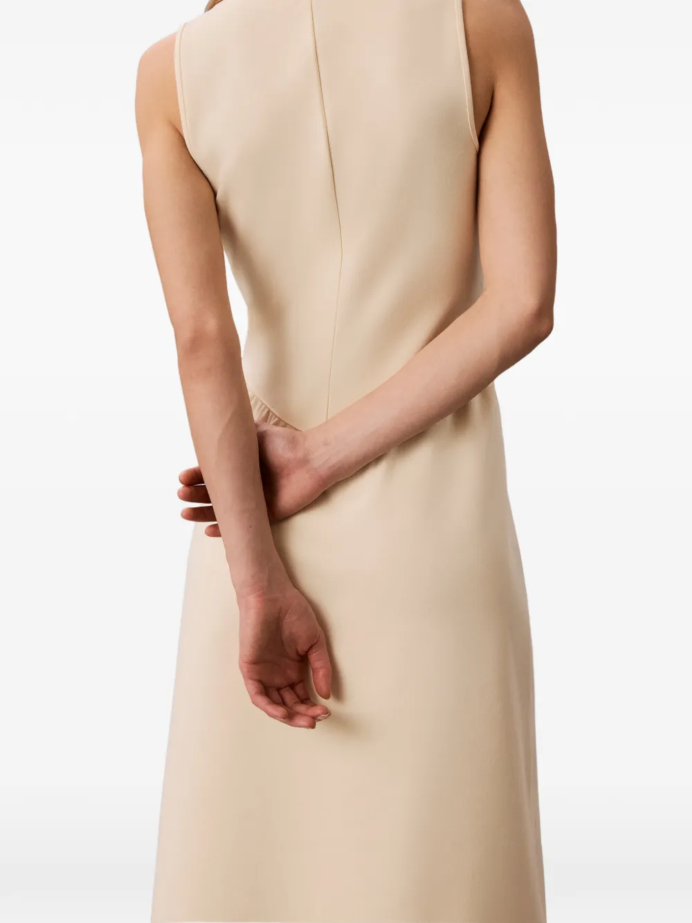 Calvin Klein Mouwloze midi-jurk Beige