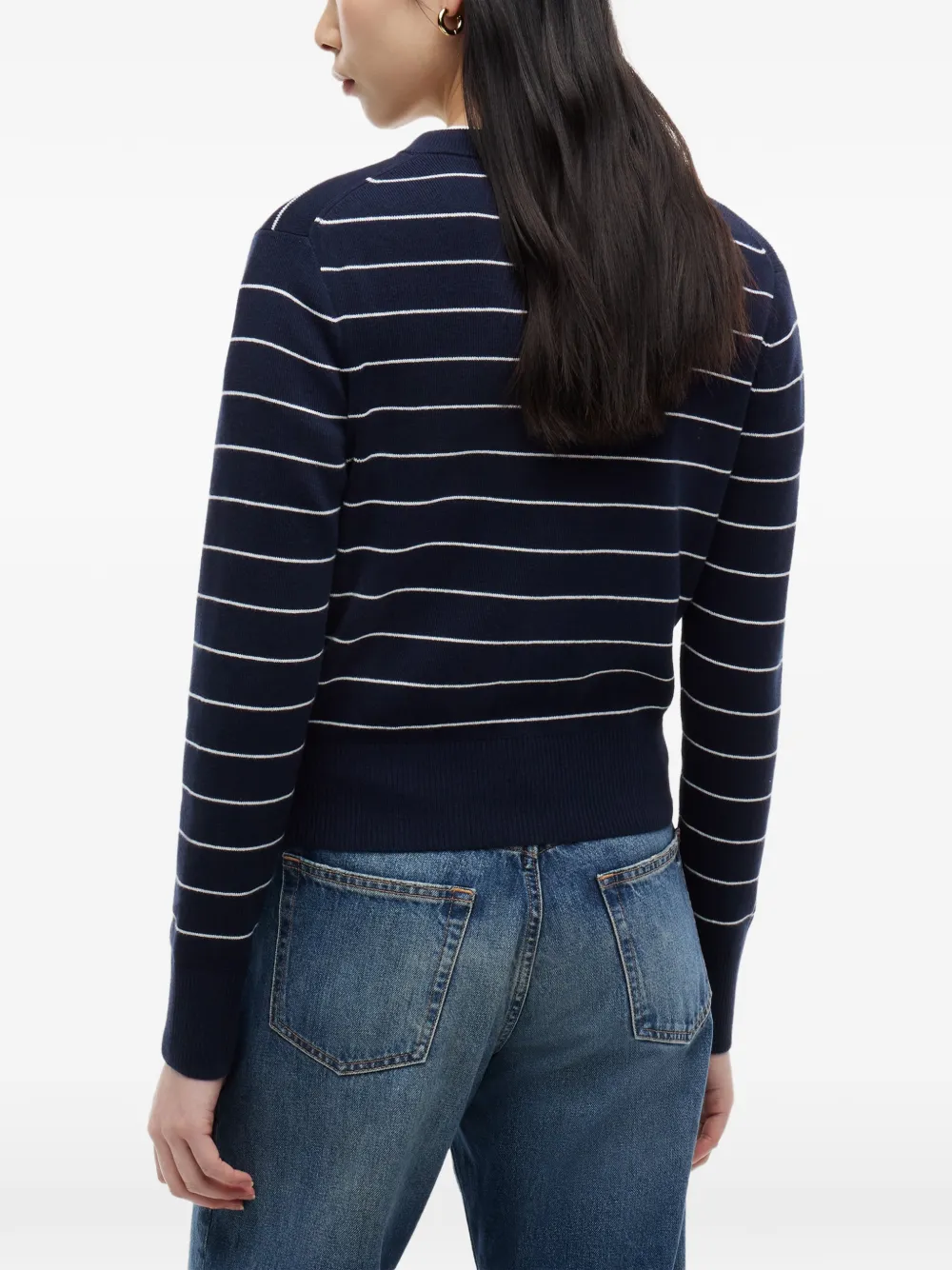Tommy Hilfiger Gestreept vest met knopen Blauw