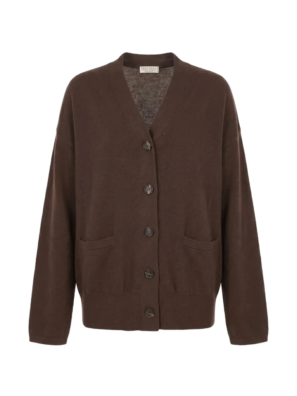 Brunello Cucinelli button-up drop-shoulder cardigan - Braun