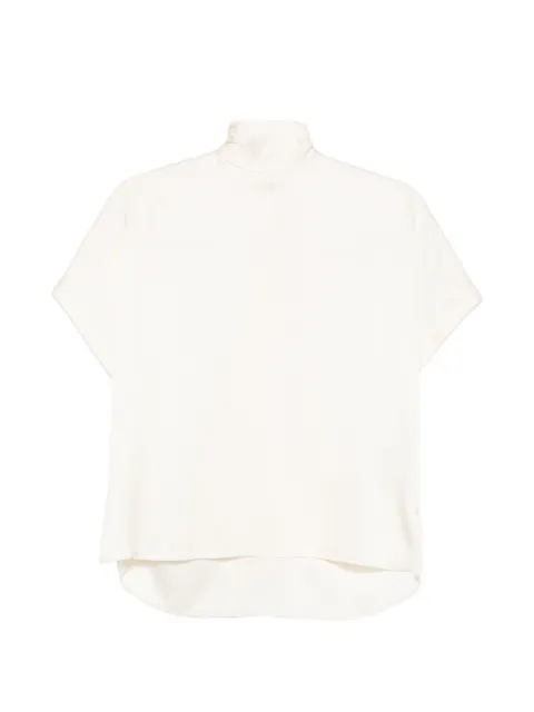 Brunello Cucinelli high-neck silk blouse
