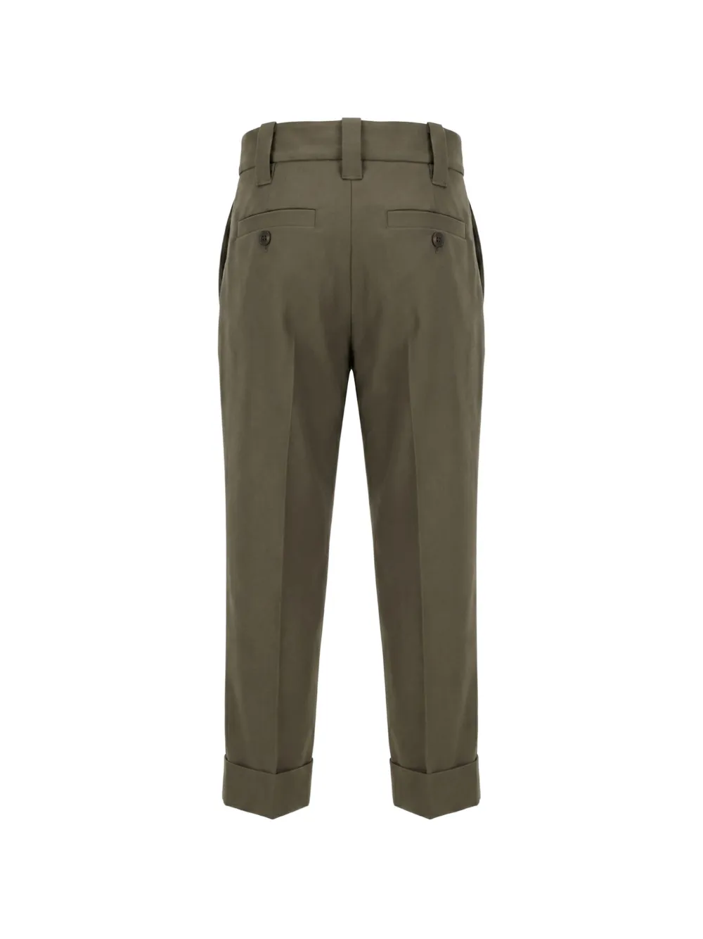 Brunello Cucinelli Broek met geplooid detail Groen
