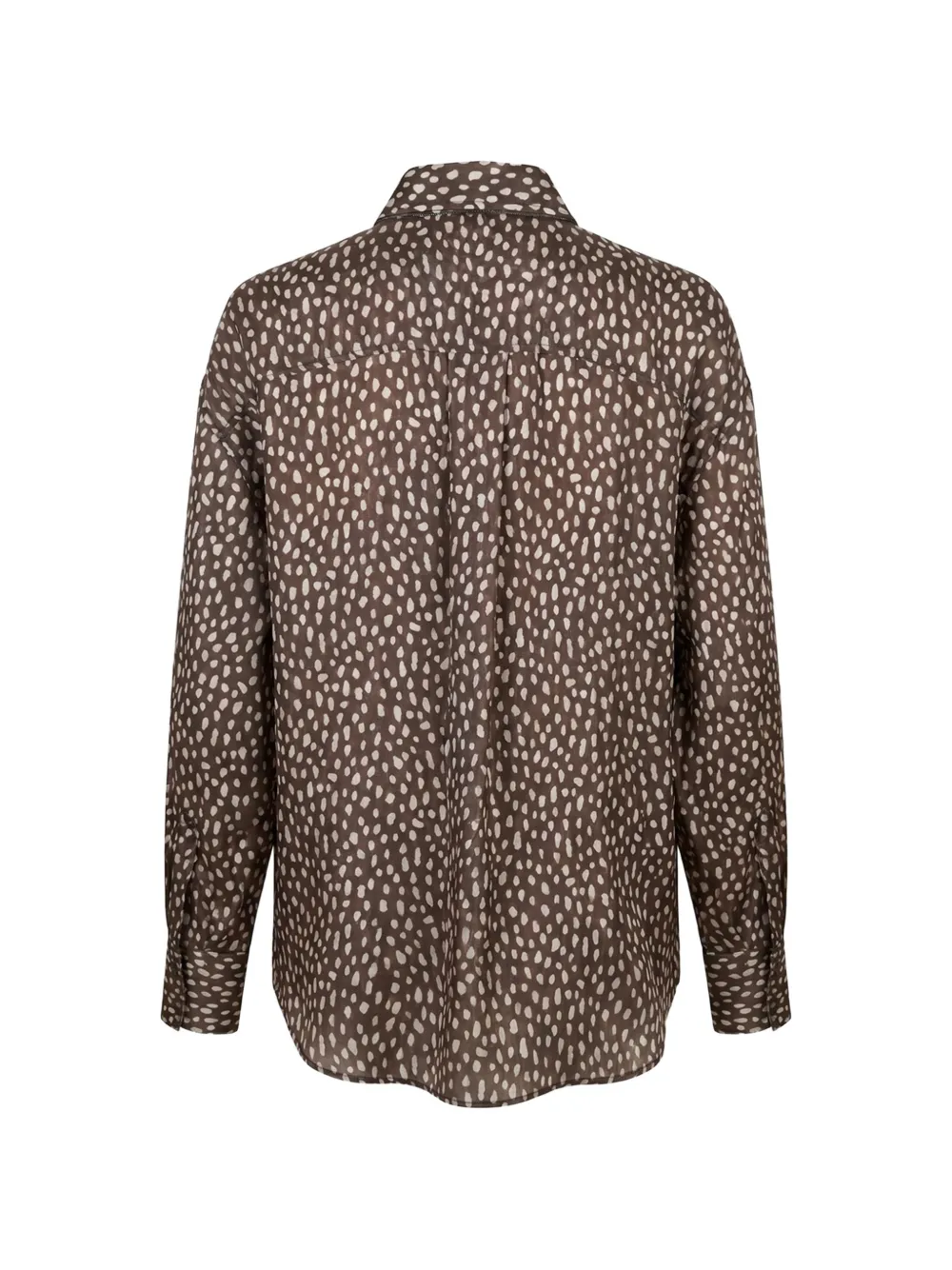 Brunello Cucinelli Blouse met stippen Bruin