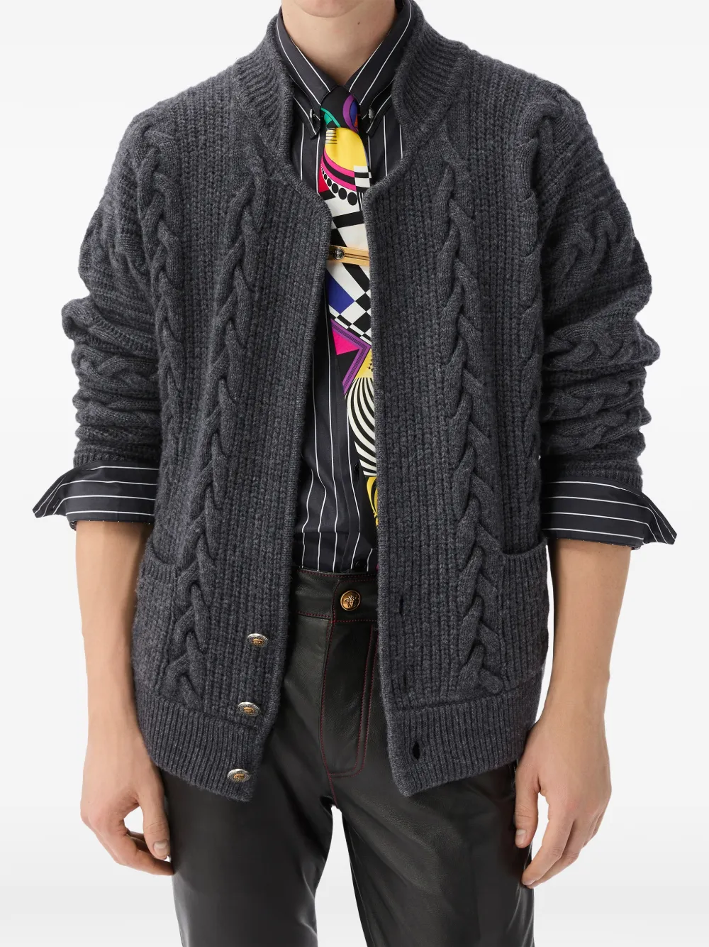 Versace Button-up vest Grijs