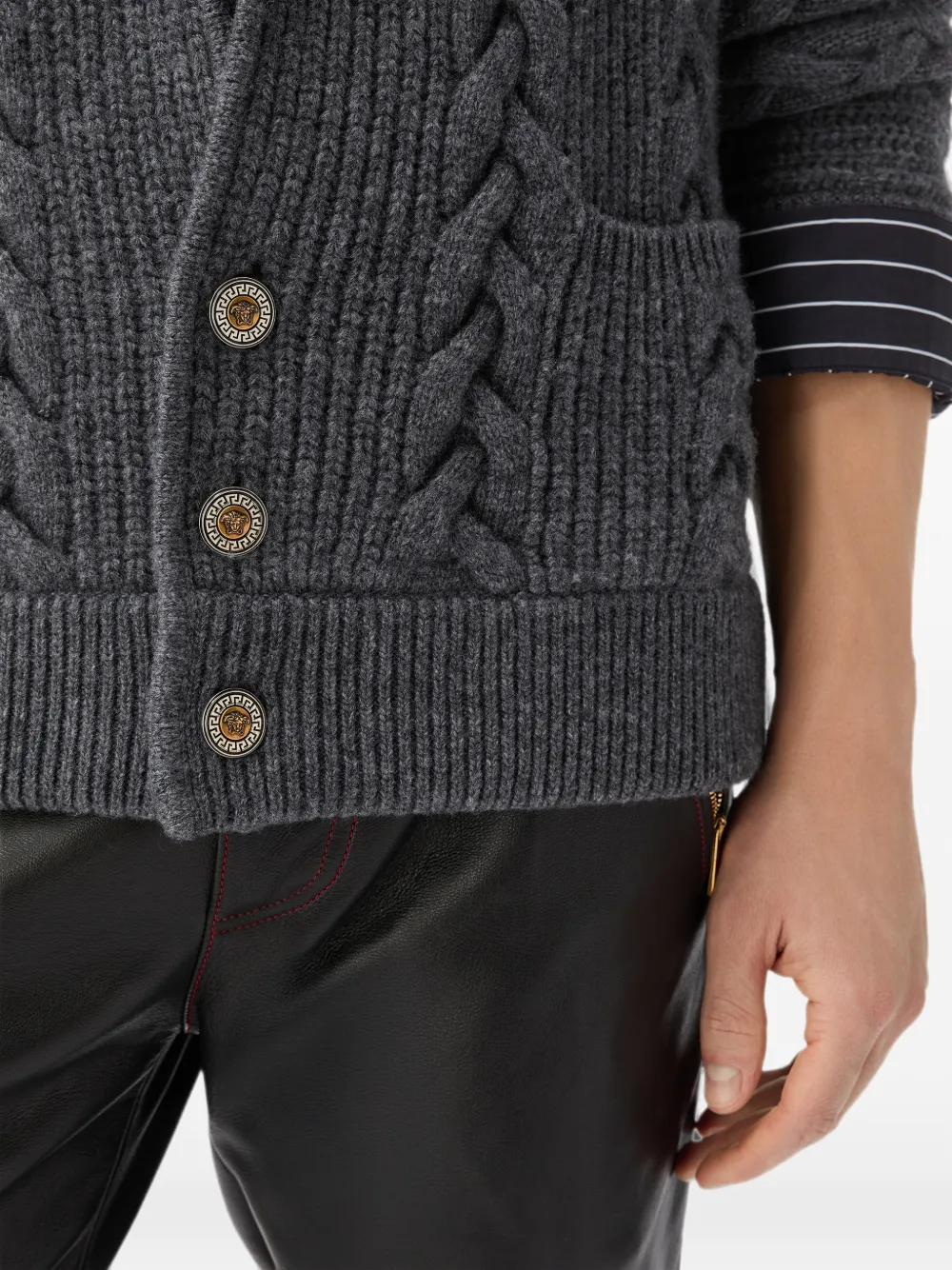 Versace Button-up vest Grijs
