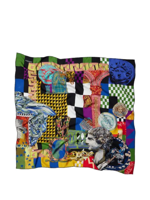 Versace fular de seda con estampado de 90 cm