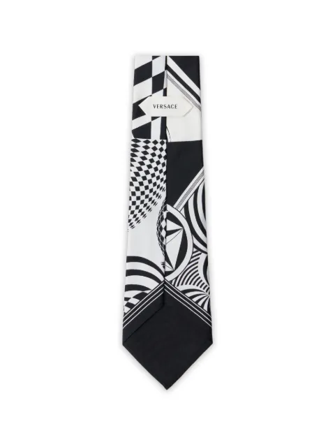 Versace printed silk twill tie