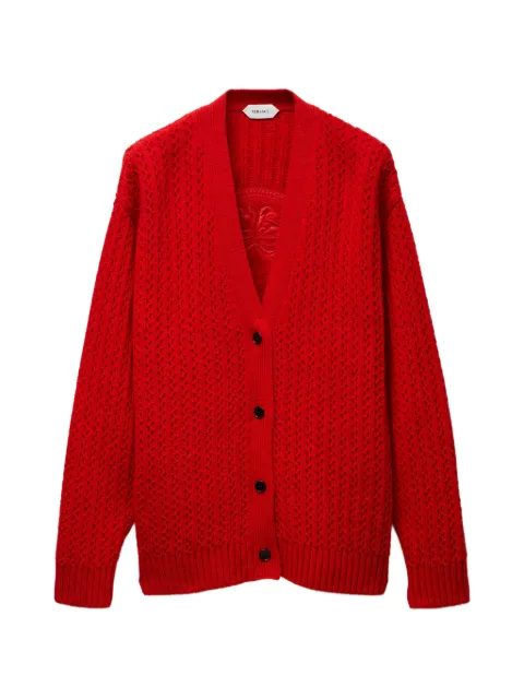 Versace cardigan brodé en maille de laine et cachemire