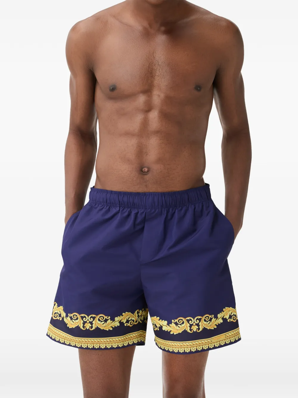 Versace Zwembroek met print Paars