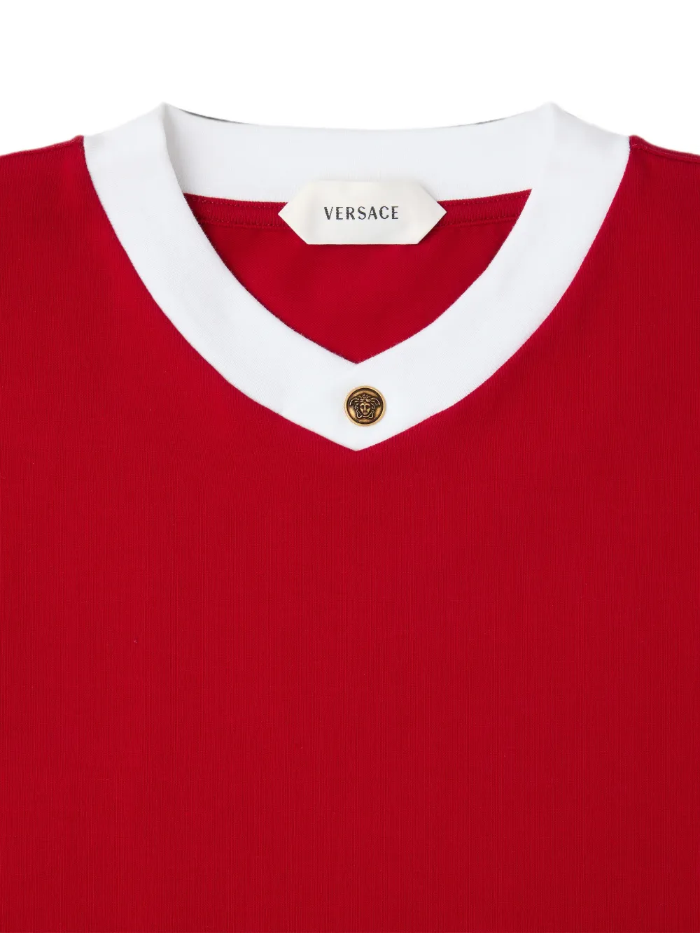 Versace Stretch-katoenen jersey T-shirt Rood