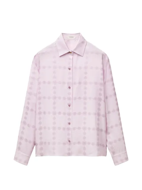 Versace jacquard silk crêpe satin shirt