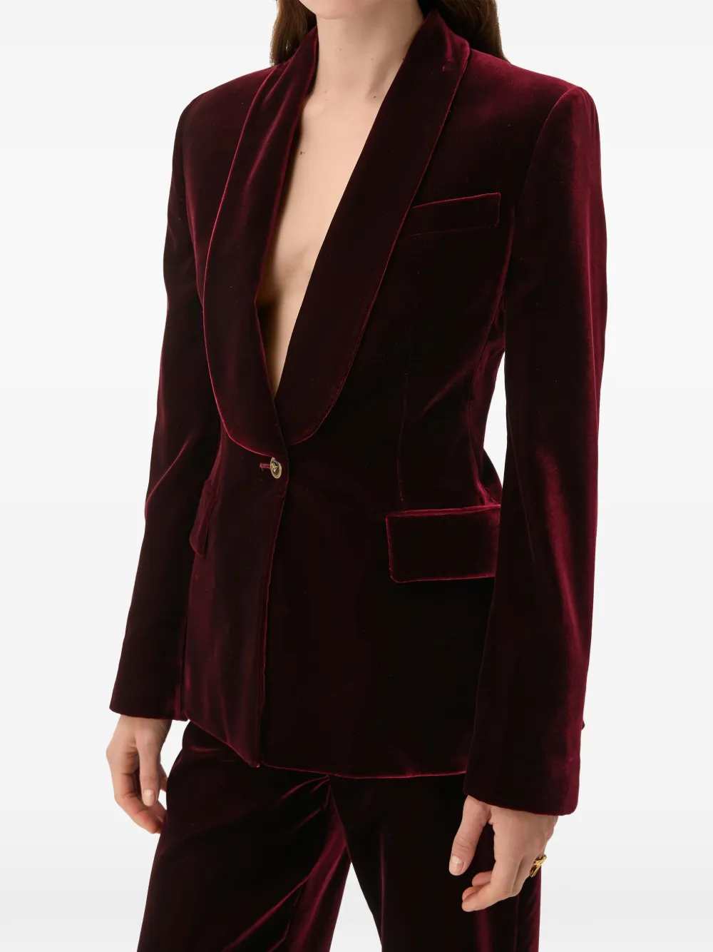 Versace Viscose fluwelen blazer Rood