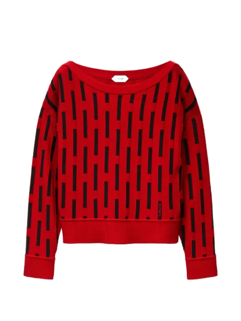 Versace jersey de lana con logo bordado