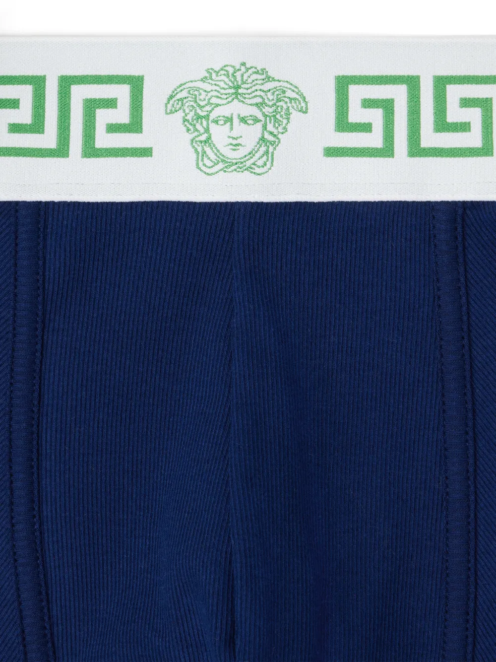 Versace Geribbelde katoenen boxershorts Blauw