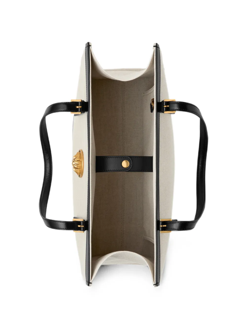 Versace Rivière grote canvas shopper Beige