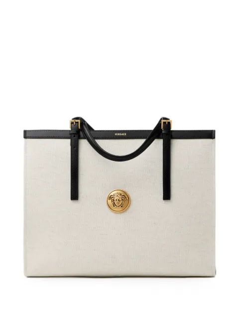 Versace Rivière large canvas tote