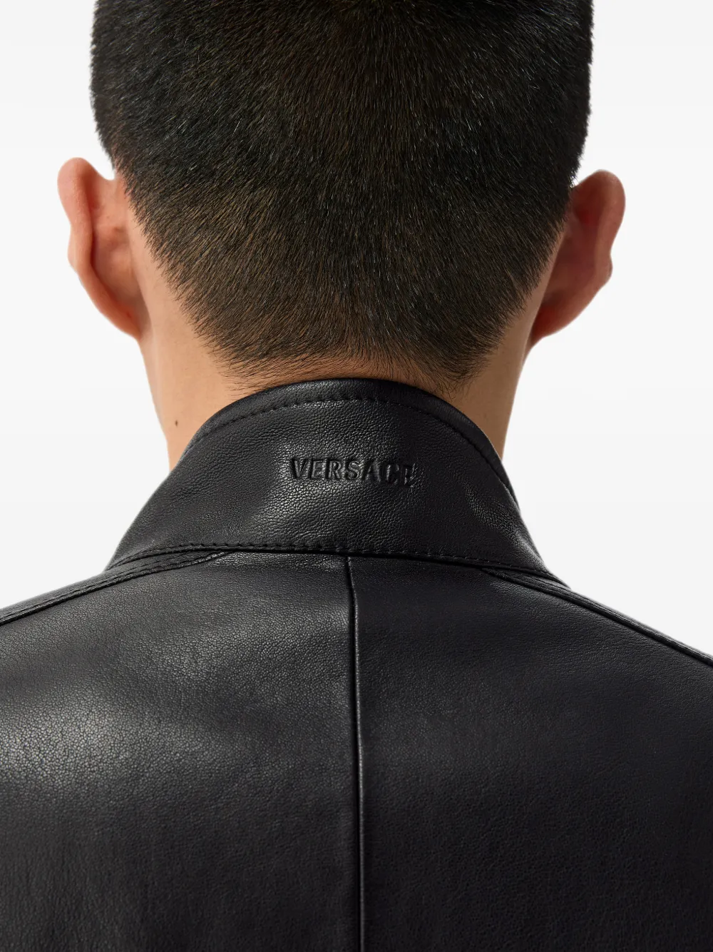 Versace Nappa bikerjack Zwart