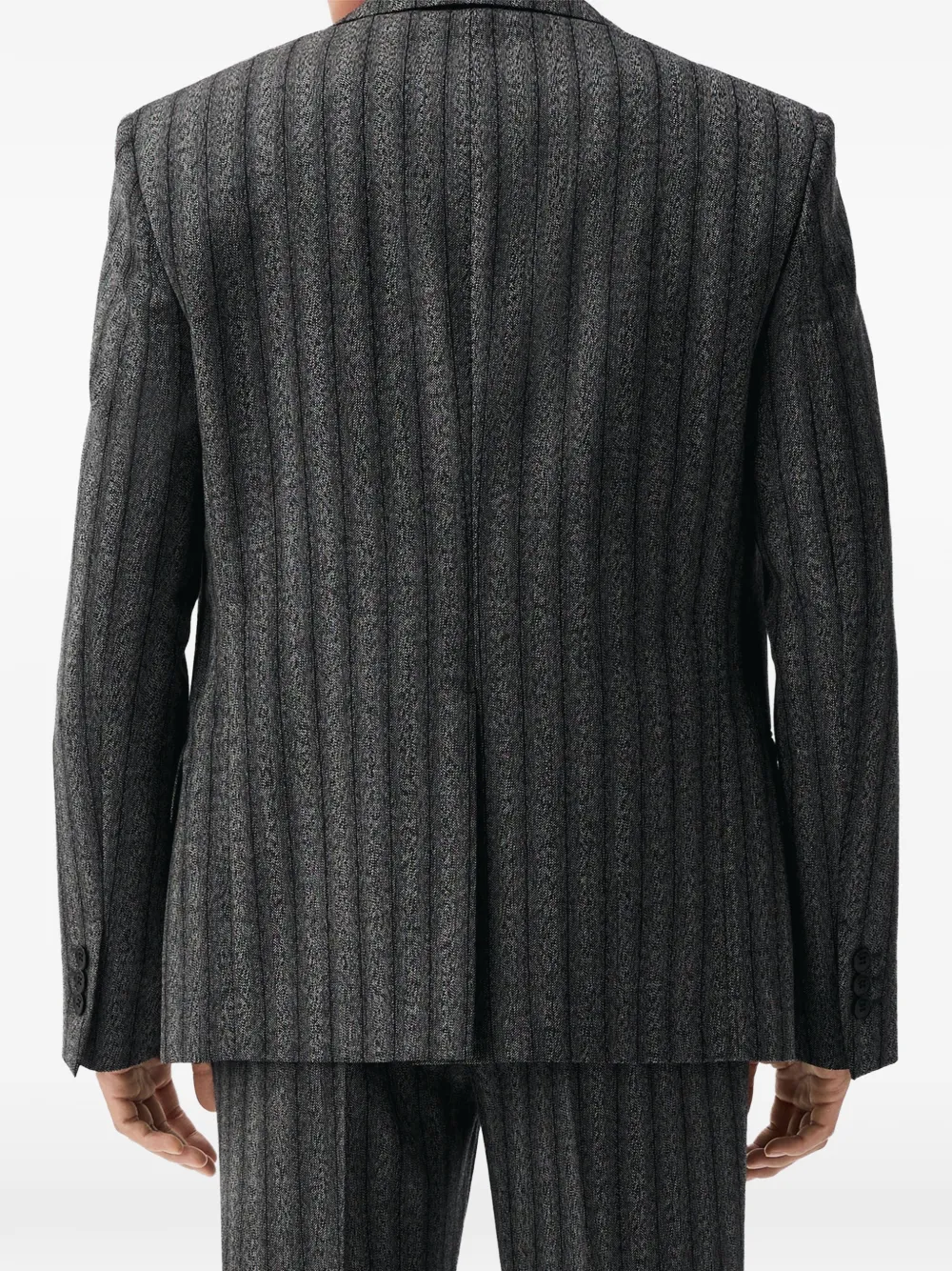 Versace Wollen twill broek met krijtstreep Grijs