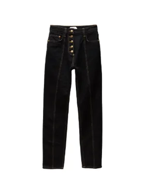 Versace スタッズ ハイウエスト デニムパンツ | ブラック | FARFETCH JP