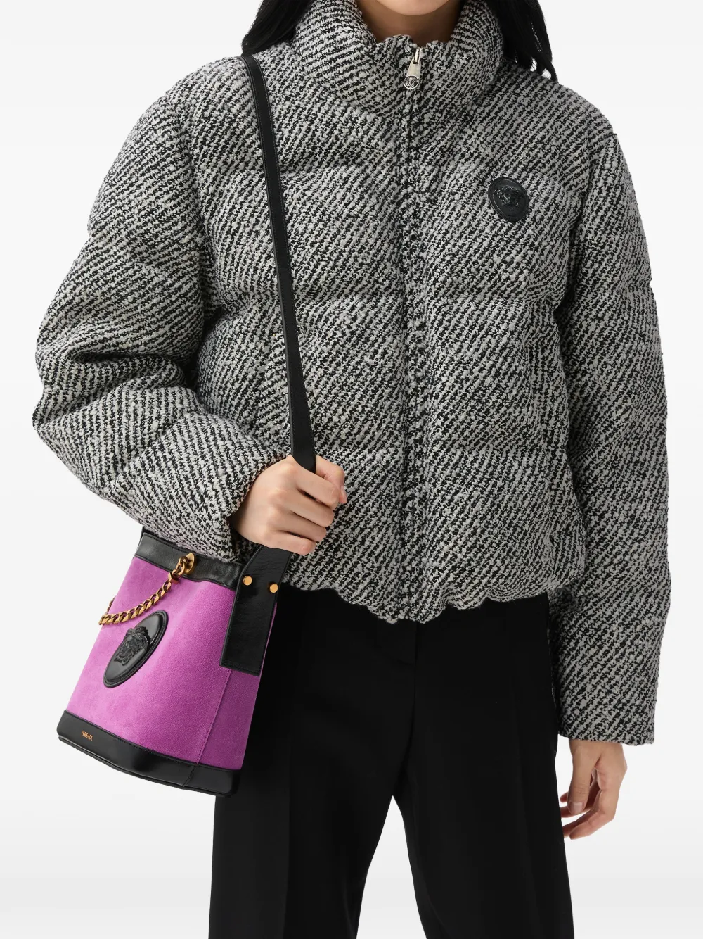 Versace Medusa gewatteerd jack Grijs