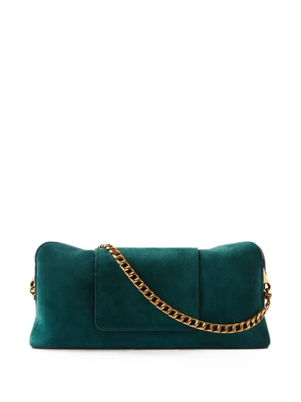 Versace Vivian suède clutch Groen