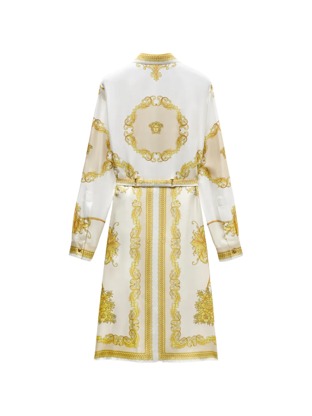 Versace Twill midi-jurk met print Wit