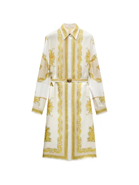 Versace printed silk-twill midi dress