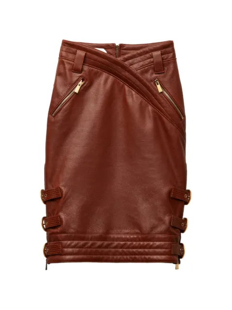 Versace nappa midi skirt