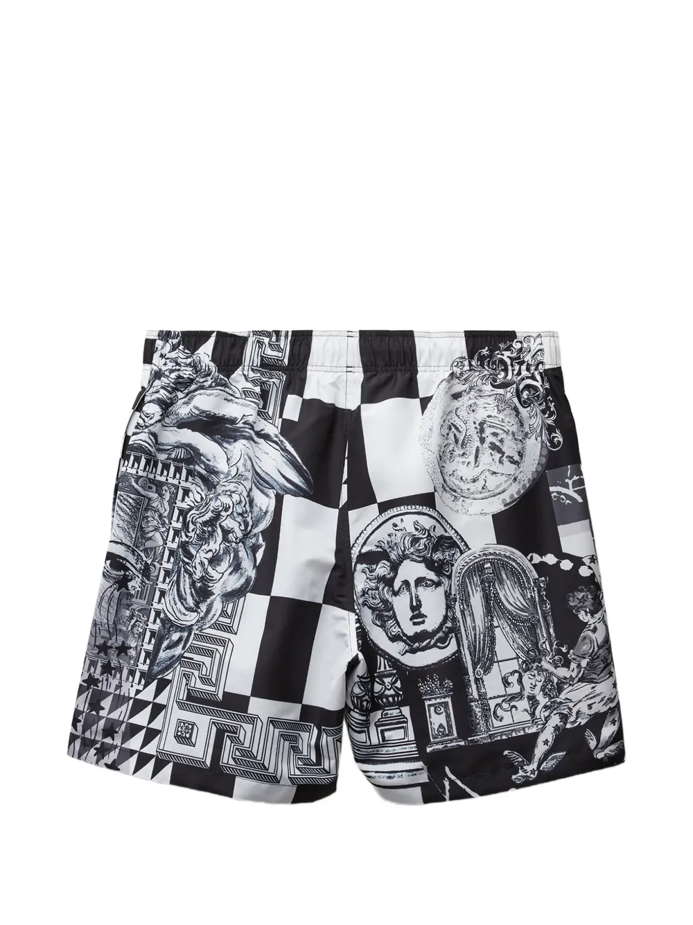 Versace Zwembroek met print Zwart