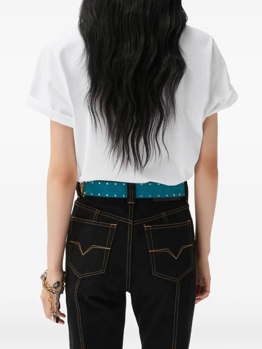 Versace Katoenen-jersey T-shirt met print Wit