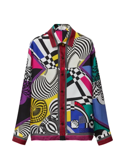 Versace printed silk twill shirt