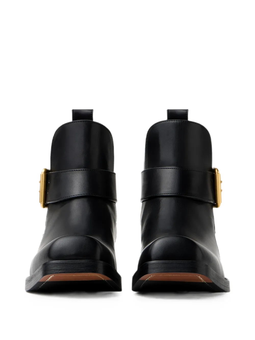 Versace Orlando leather boots Zwart