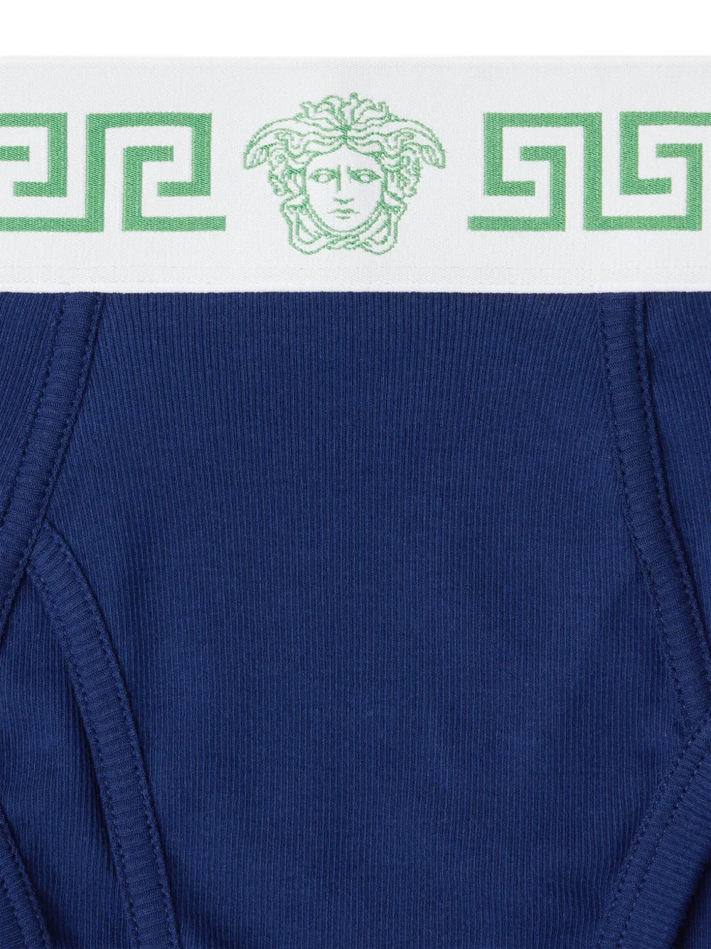 Versace Geribbelde slip van katoenen-jersey Blauw