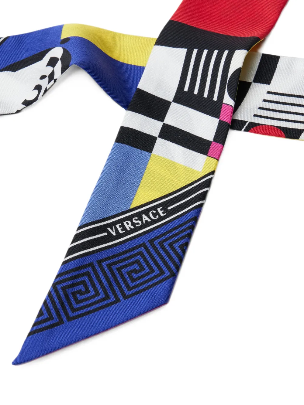 Versace Sjaal met Greca print Wit