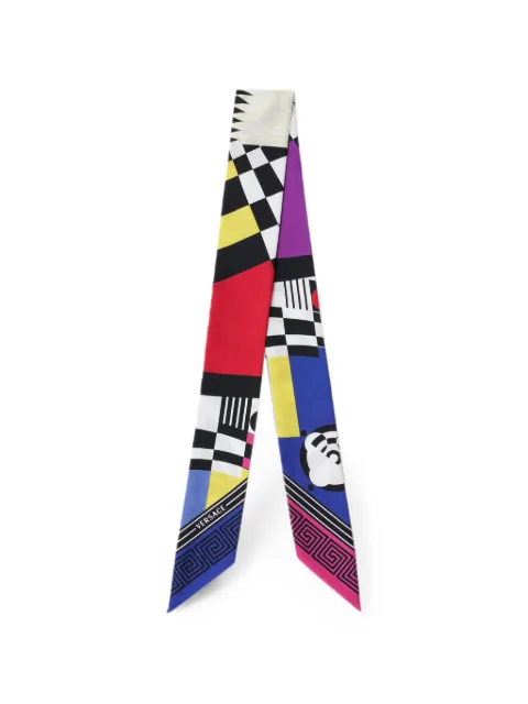 Versace printed silk twill ribbon