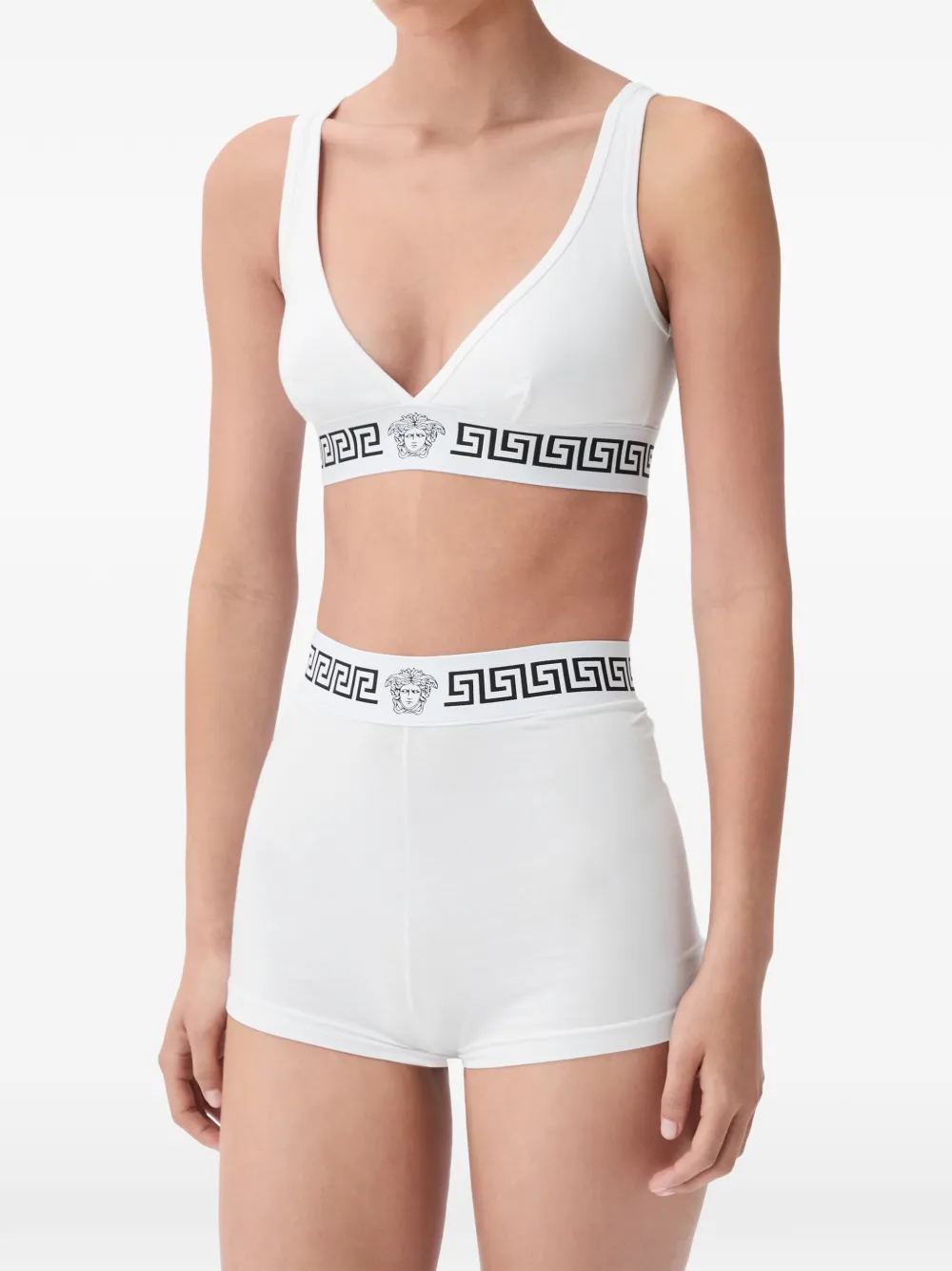 Versace Katoenen jersey boxershorts Wit