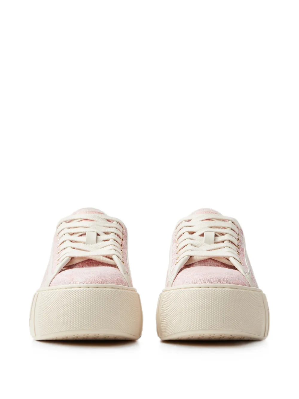 Versace Greca canvas sneakers met plateauzool en jacquard Roze