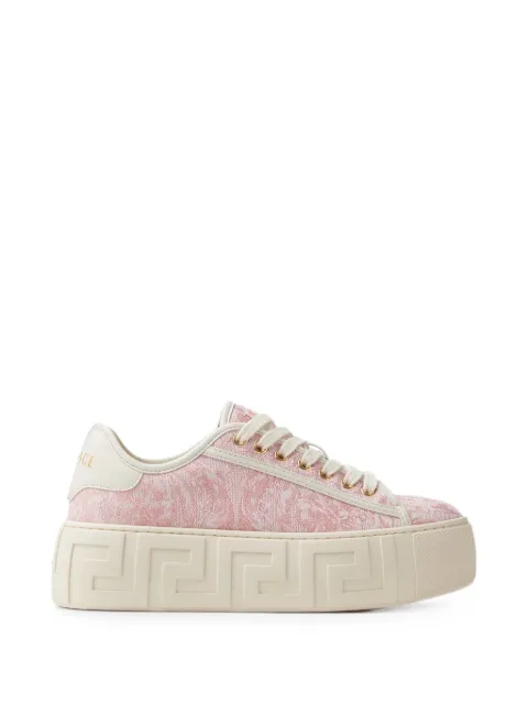 Versace Greca jacquard canvas platform sneakers