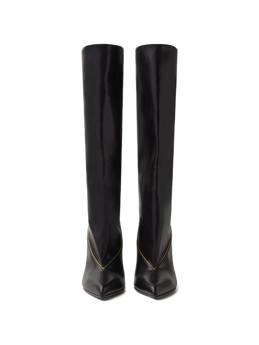 Versace Gianni nappa knielaarzen 90 mm Zwart