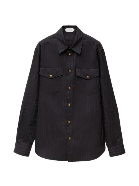 Versace jacquard cotton-silk regular shirt