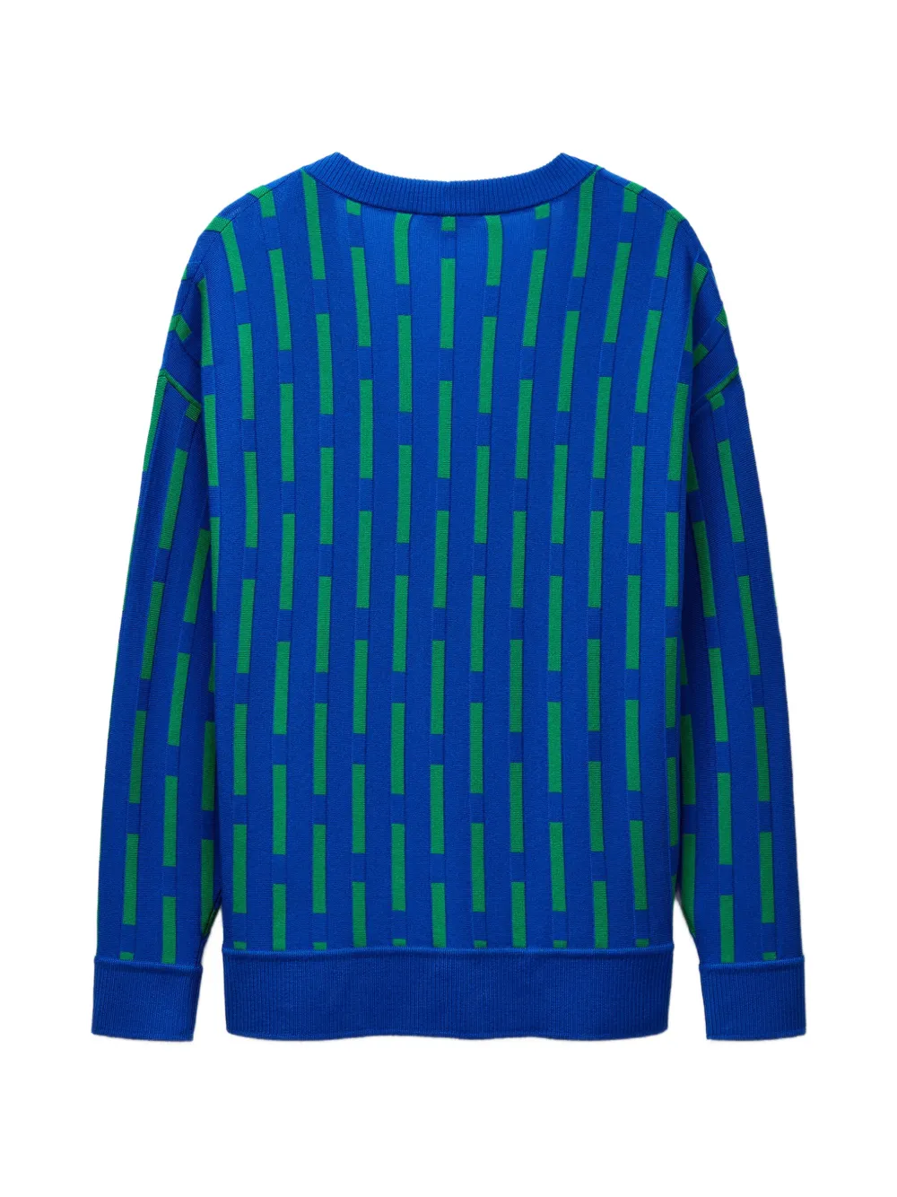 Versace Wollen trui met V-hals en geborduurd logo Blauw