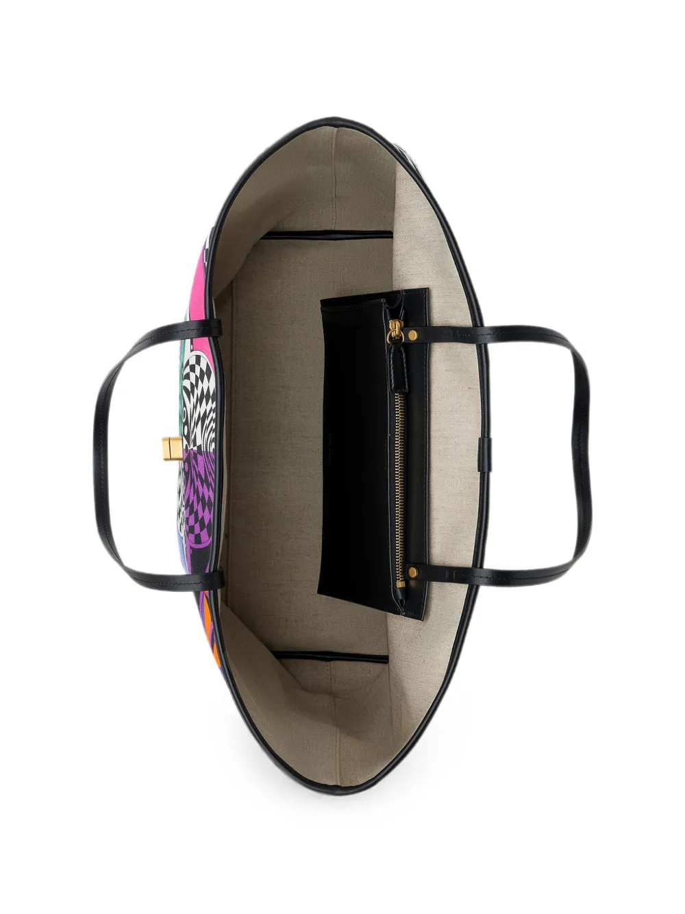Versace Grote Vivian canvas shopper met print Zwart
