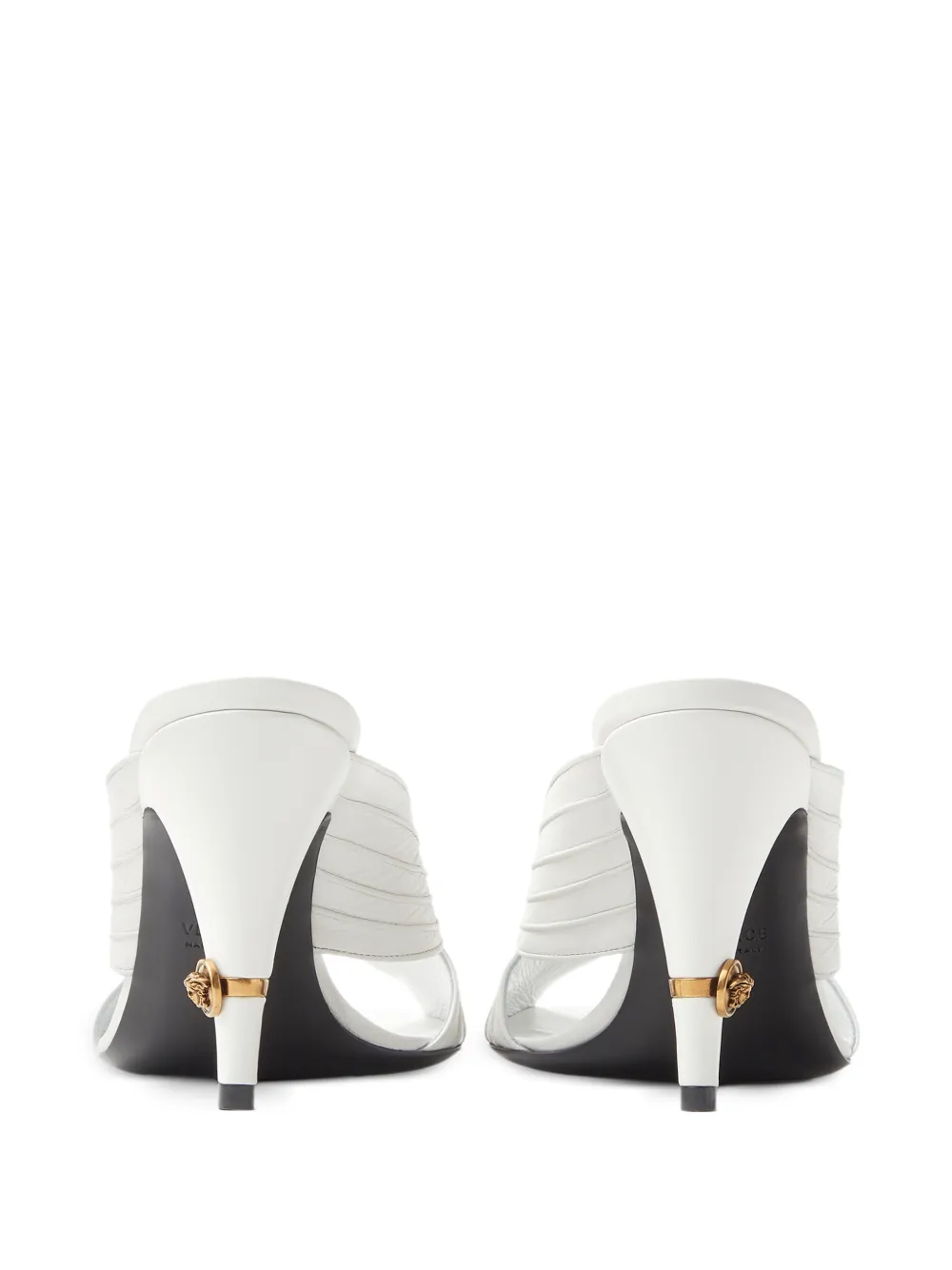 Versace Gianni nappa muiltjes 90 mm Wit